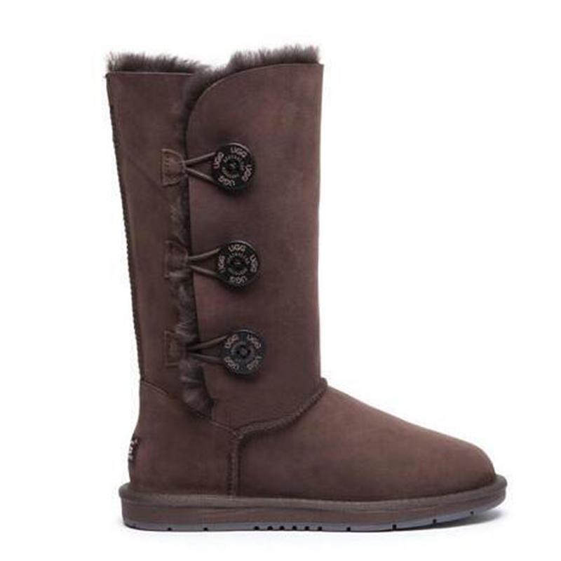 Auzland UGG Premium Classic Tall 3-Button Boots for women, featuring tall design with three-button accents and plush sheepskin lining.