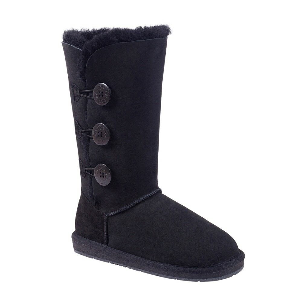 Auzland UGG Premium Classic Tall 3-Button Boots in black, women's and men's sizes, featuring a tall design and button details.