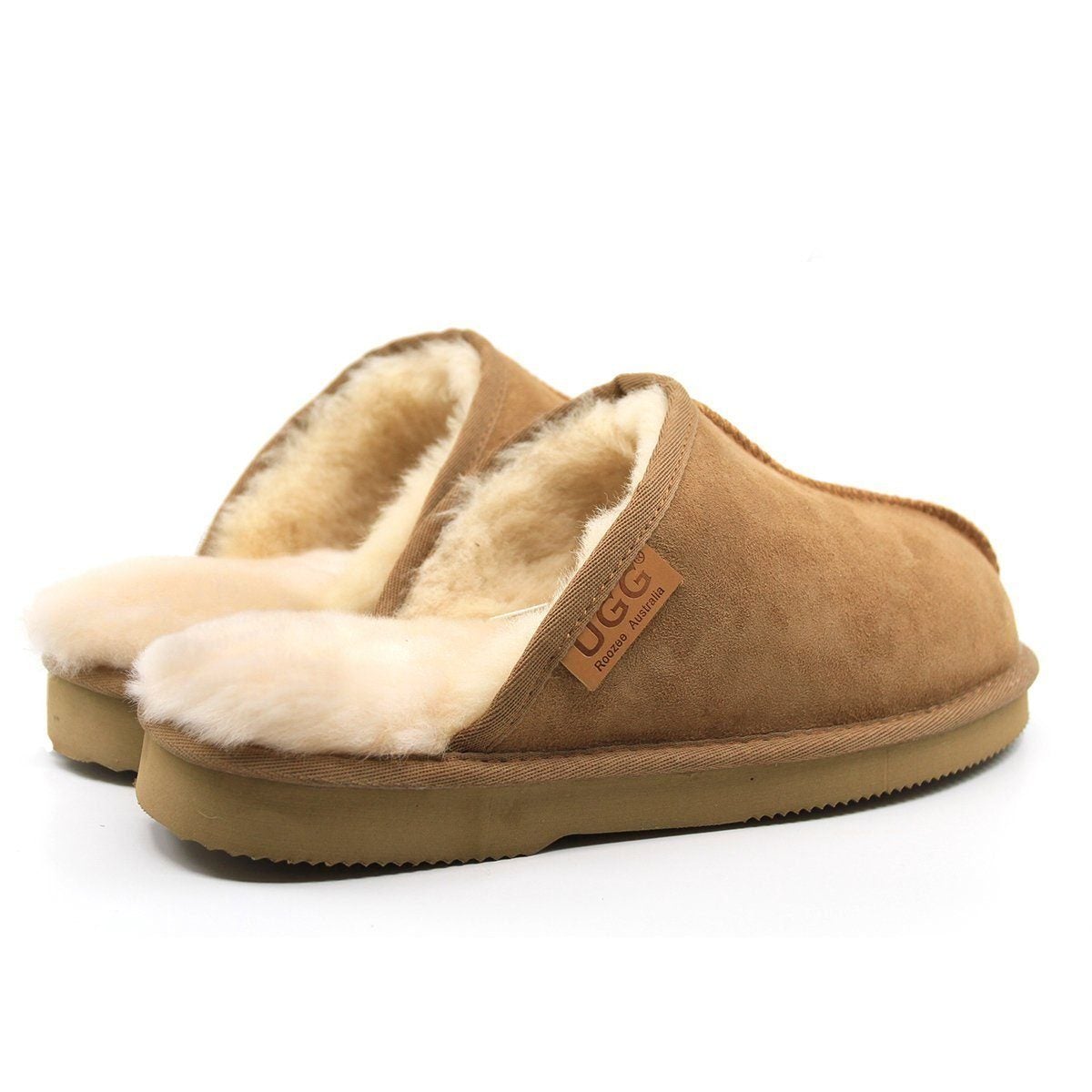 Auzland premium men's UGG slippers featuring soft Australian-made slippers with a scuff design and comfortable slip-on style.