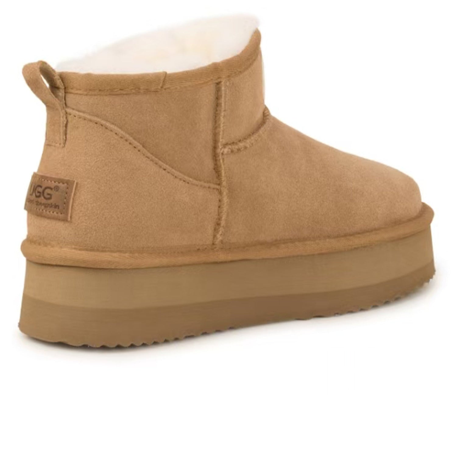 Auzland UGG shearling ultra mini platform boots for women with cosy shearling lining and rugged sole, stylish and comfortable footwear.