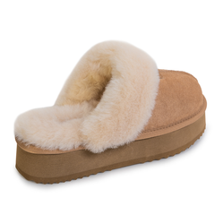 Auzland Willow Platform UGG Slippers featuring plush material and thick soles, perfect for comfortable indoor wear.