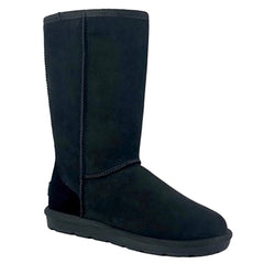 Black Auzland premium classic tall UGG boots for women, Australian-made sheepskin-lined footwear with a cosy, timeless design.