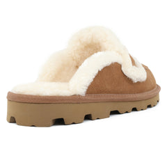 Auzland UGG shearling slip-on slippers for women featuring plush shearling lining and comfortable sole.