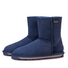 Navy classic Australian-made UGG boots by Auzland, premium short style for women, cosy sheepskin interior and durable sole.