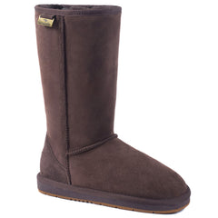 Auzland premium tall classic UGG boots in chocolate brown with a cosy shearling lining and suede exterior for women.
