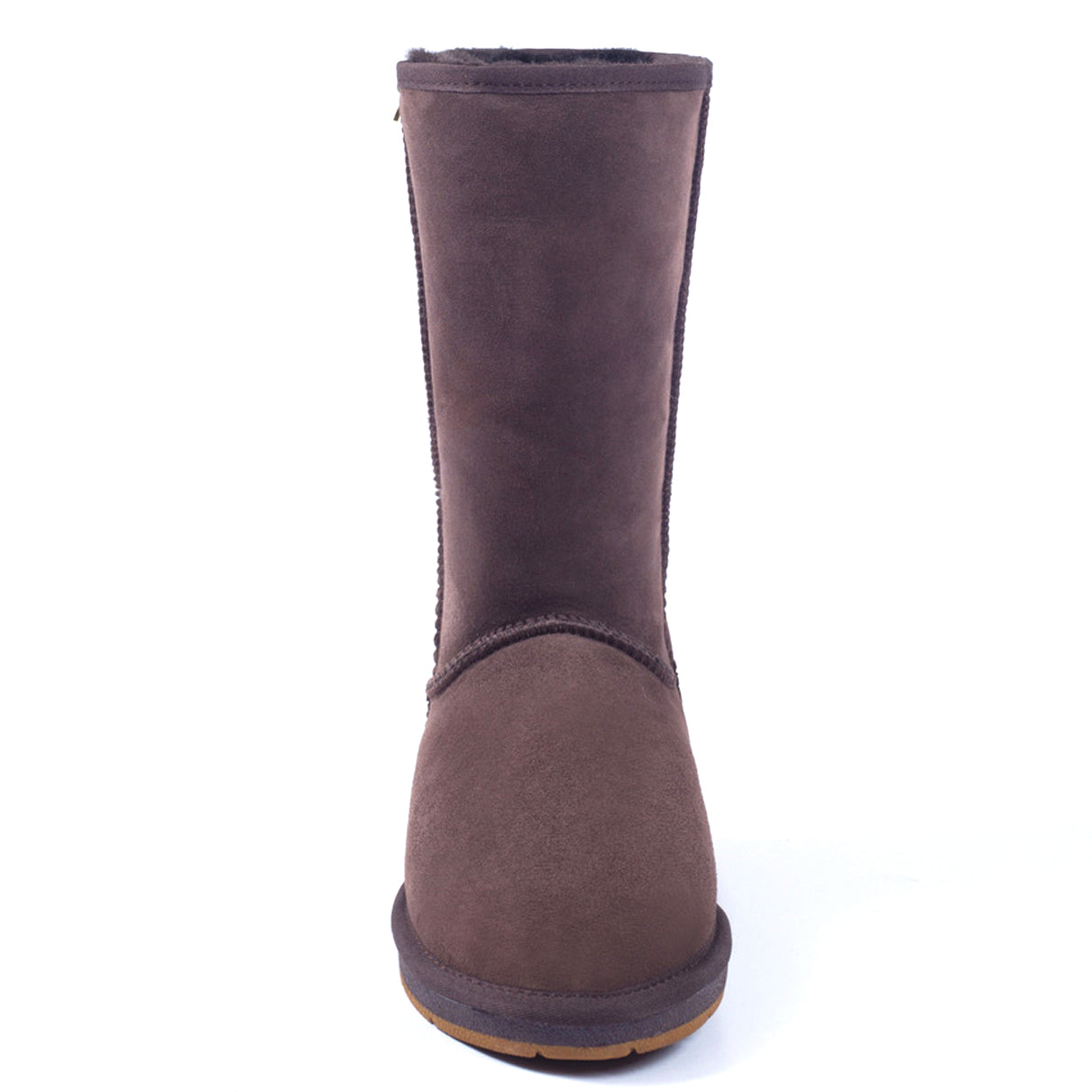 Auzland premium tall classic UGG boots in chocolate brown, showing the cosy shearling-lined exterior and tall boot design.