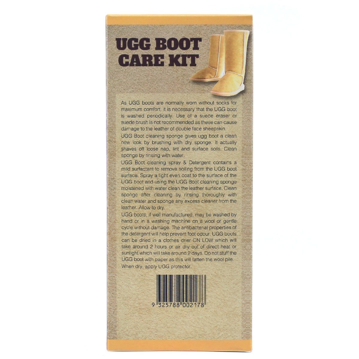 Tantech UGG Boot Care Kit with cleaning brush, conditioner, and cloth for maintaining UGG boots' quality and appearance.