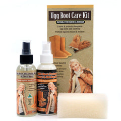 Tantech UGG Boot Care Kit including cleaning brush, conditioner, and waterproof spray for maintaining UGG boots.