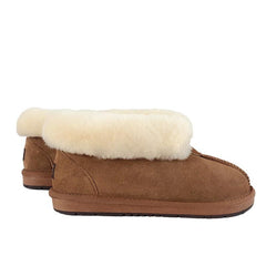 Auzland UGG Classic Ankle Slipper shoes with plush lining and soft suede exterior, shown on a white background.