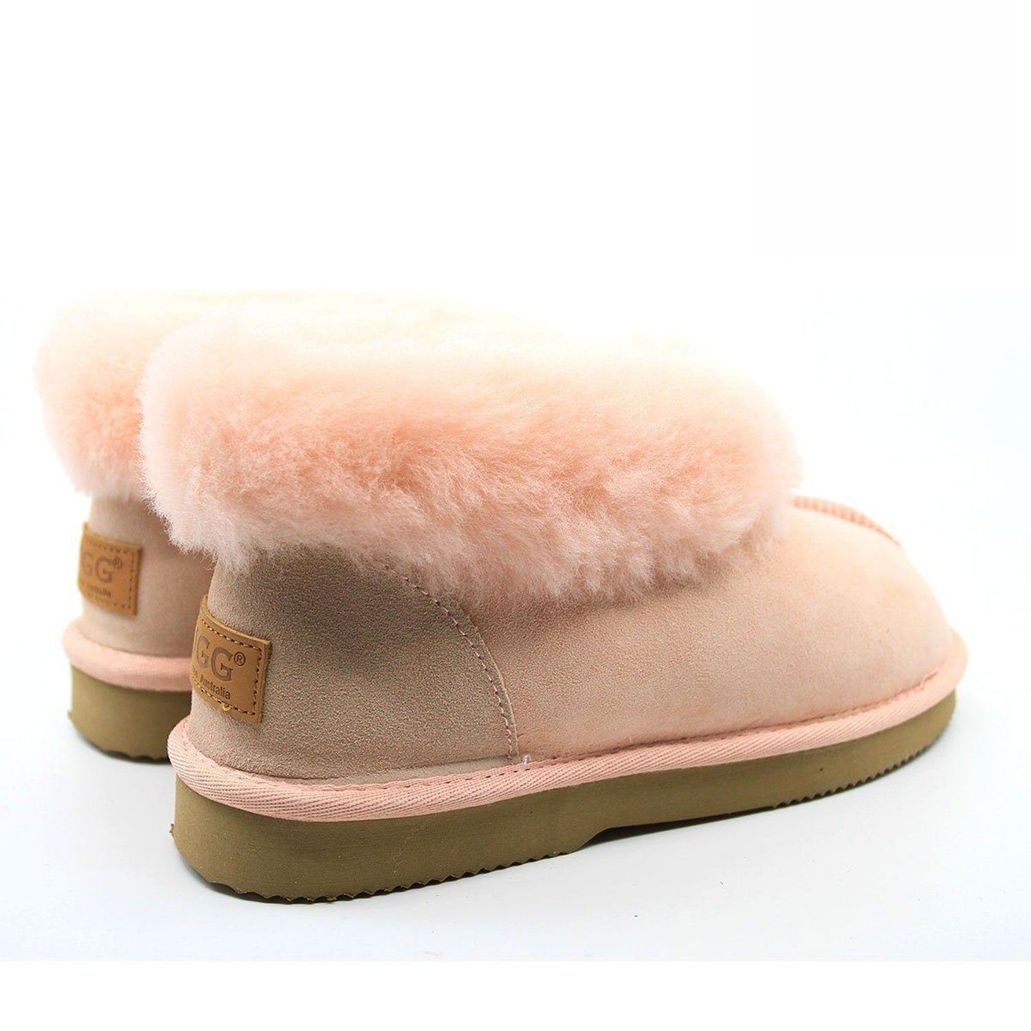 Australian-made UGG premium ankle slippers for women by Auzland, featuring soft, cosy footwear with plush lining and ankle design.