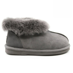 Auzland Premium UGG ankle slippers for women, Australian-made, featuring soft plush material and cosy slip-on design.