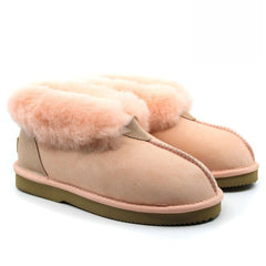 Auzland UGG premium ankle slippers for women, Australian-made soft slip-on shoes with cosy fur lining and ankle height design.