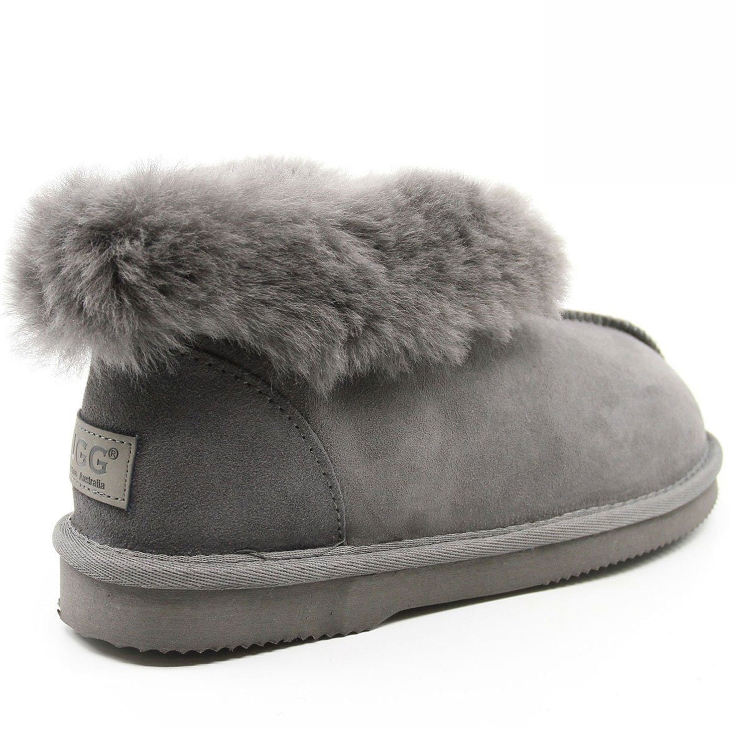 A pair of Auzland UGG Premium Ankle Slippers for women, Australian-made, featuring soft, cosy ankle-high design with plush lining.