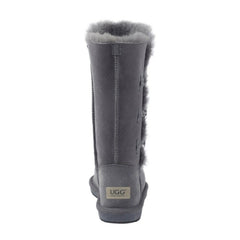 Auzland UGG Premium Classic Tall 3-Button Boots for women, featuring tall design with three-button accents and soft sheepskin material.