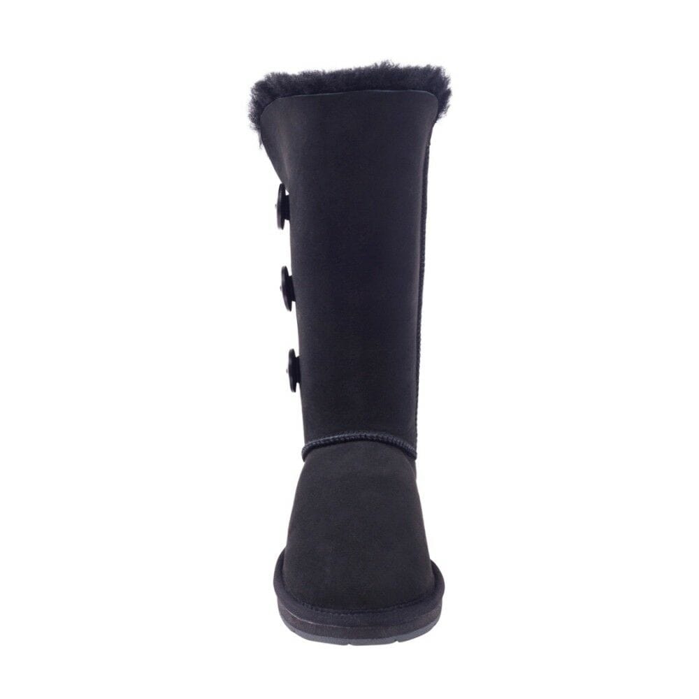 Auzland UGG Premium Classic Tall 3-Button Boots for women, shown in soft suede with three decorative buttons and cosy sheepskin lining.
