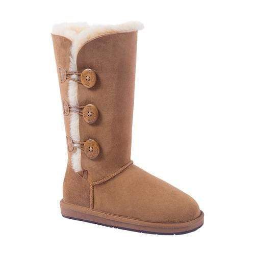 Auzland UGG Premium Classic Tall 3-Button Boots in chestnut, featuring a tall design with three buttons and plush sheepskin lining.