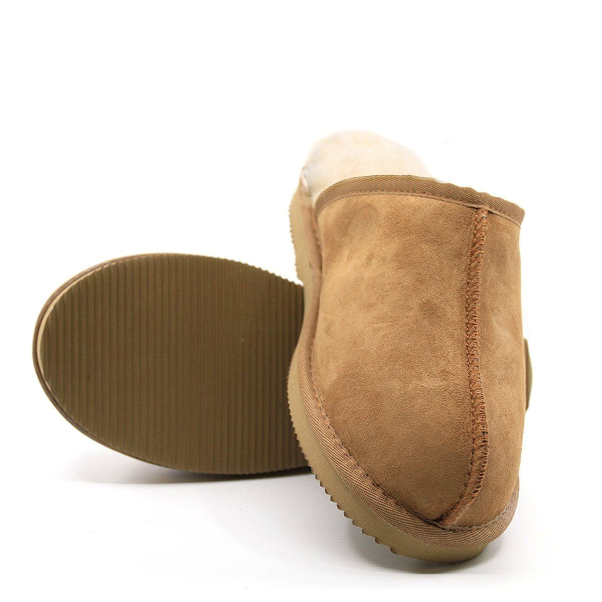 Premium men's UGG slipper by Auzland, Australian-made, showcasing soft scuff slippers with cosy interior and durable sole.