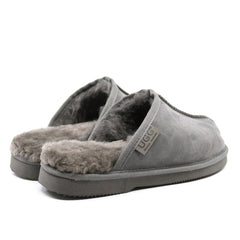 Australian-made UGG men's slippers by Auzland featuring soft, plush scuff design and durable sole for comfortable indoor wear.