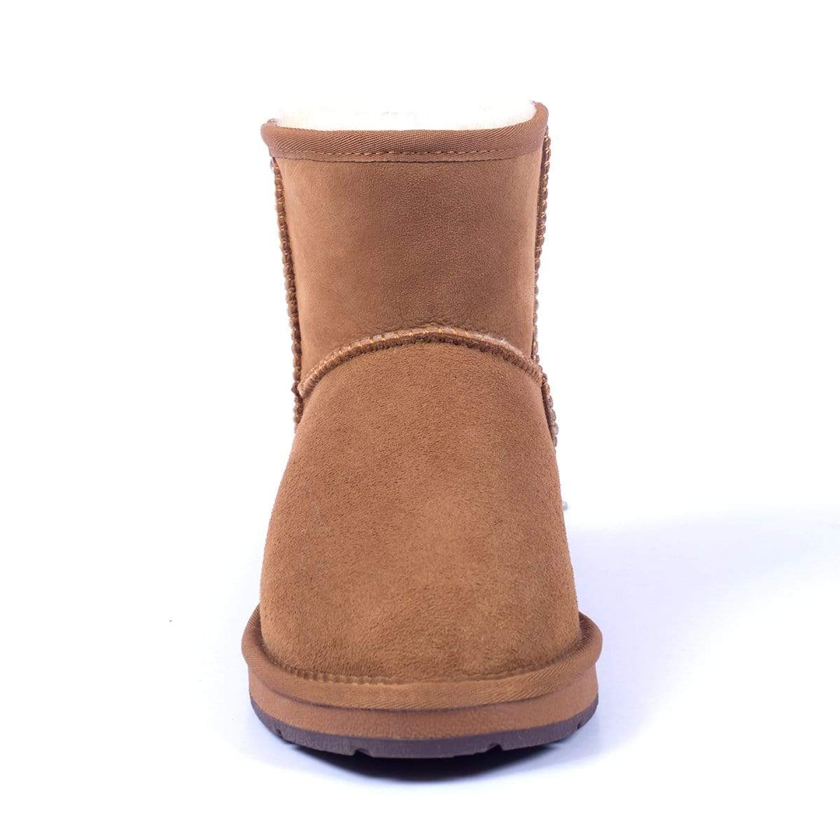 Auzland Premium Mini Classic UGG Boots for women, featuring soft suede exterior and plush sheepskin lining, in a mini boot style.