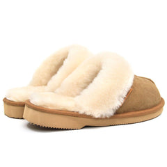 Auzland Premium Women UGG Slippers in Rose with soft suede exterior and plush interior, Australian-made indoor footwear.