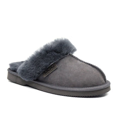 Auzland premium women UGG slippers in roozee color with soft sheepskin lining, Australian-made slip-on slippers for comfort and style.