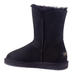 Auzland UGG Premium Short 1-Button Classic Boots for women, featuring a cosy sheepskin lining and stylish short design.