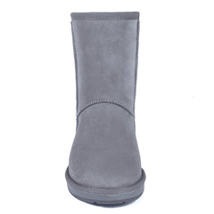 Auzland Premium Short Classic UGG Boots for women featuring soft sheepskin lining and a tan suede exterior.