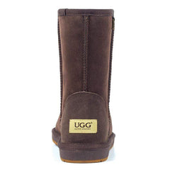 A pair of Auzland premium short classic UGG boots for women, featuring soft sheepskin lining and a casual ankle-height design.
