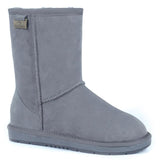 Grey Auzland Premium Short Classic UGG Boots for women and men, featuring soft sheepskin lining and durable suede exterior.