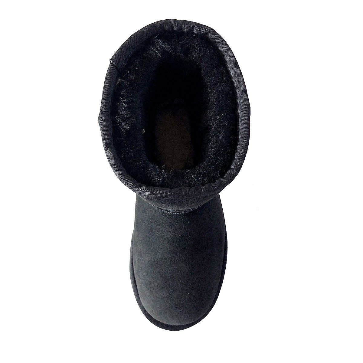 A pair of Auzland premium suede mini classic UGG boots for women, showcasing their soft suede material and stylish ankle height.