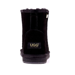 Auzland Premium Suede Mini Classic UGG Boots for women, showcasing tan suede exterior with cosy shearling lining and sturdy sole.