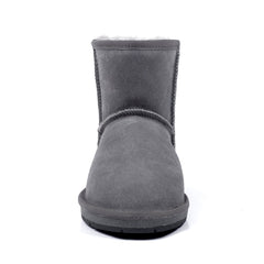 Auzland Premium Suede Mini Classic UGG Boots for women, showcasing soft suede material and cosy design in a close-up shot.