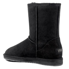 A pair of Auzland Premium Suede Short Classic UGG Boots for women, featuring soft suede material and classic boot design.