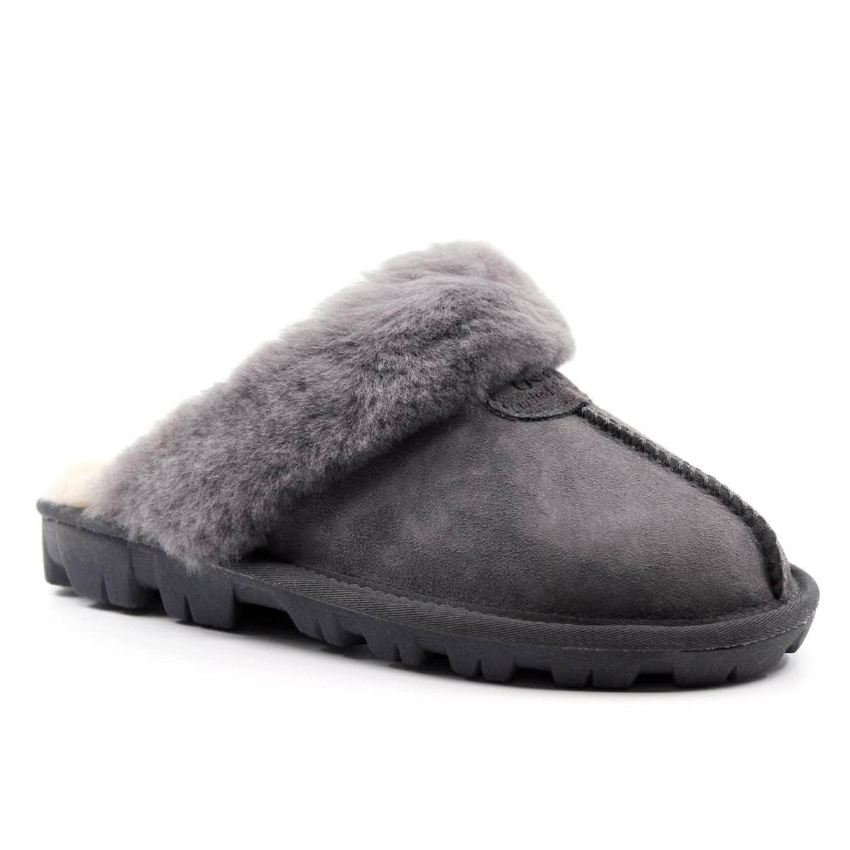 Auzland UGG Scuff Slippers for women featuring soft, cosy fabric and slip-on design, perfect for indoor comfort.