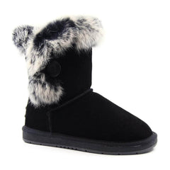 Auzland short button fur UGG boots for women featuring a cosy fur lining and stylish button details, perfect for winter fashion.
